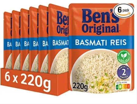 Ben’s Original Express Reis Basmatireis🍚⏱️ 6 Packungen (6 x 220g) ab 10,96 € inkl. Prime-Versand (statt 13,74 €)