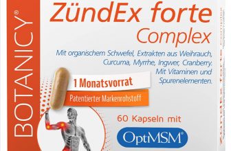 Botanicy ZÜNDEX FORTE Complex OptiMSM Hochdosiert Extrakt aus Boswellia Serrata Weihrauch Curcuma