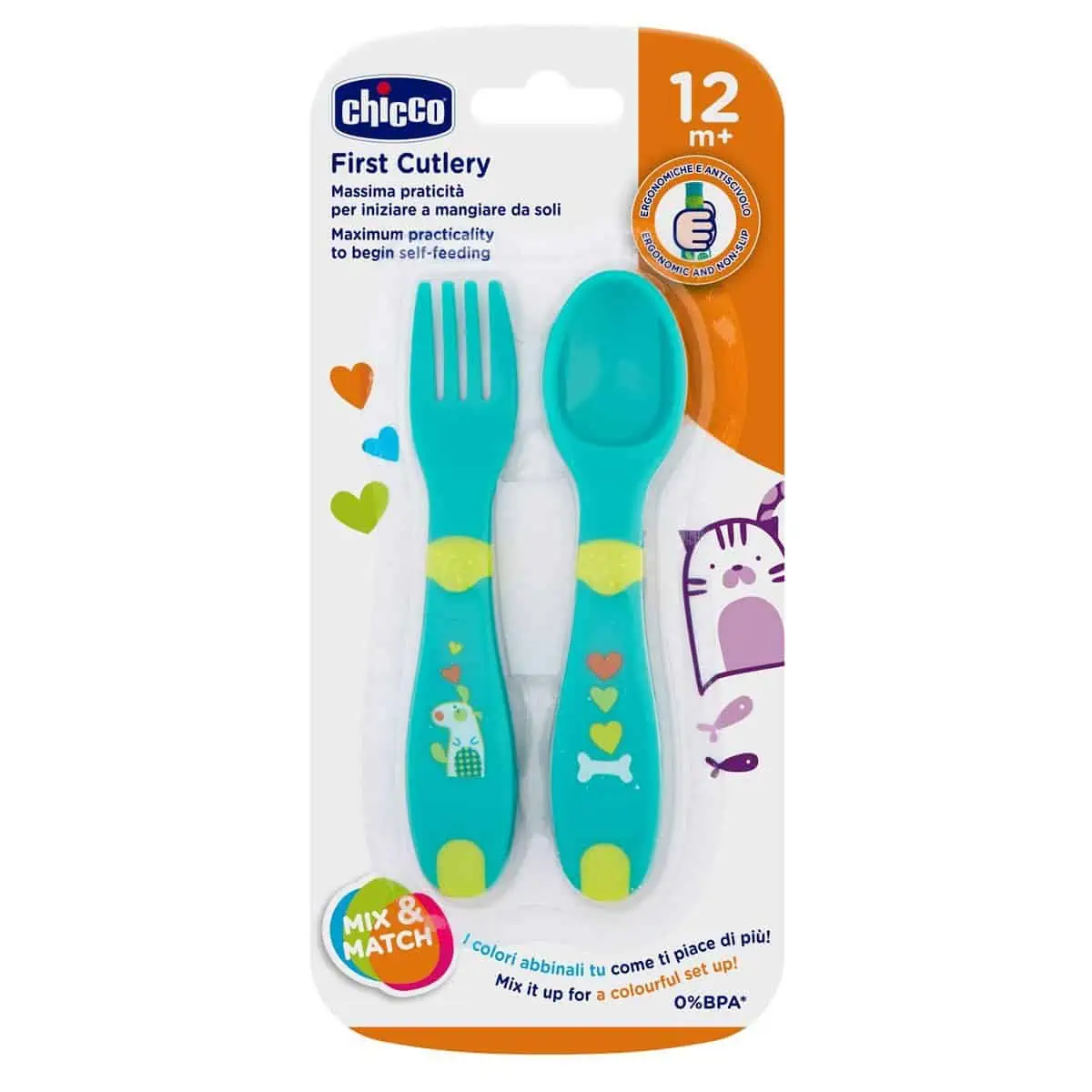 Chicco – Erstes Babybesteck (Neutral, ab 12 Monate+, grün) für 3,99 € inkl. Prime-Versand (statt 6,99 €)