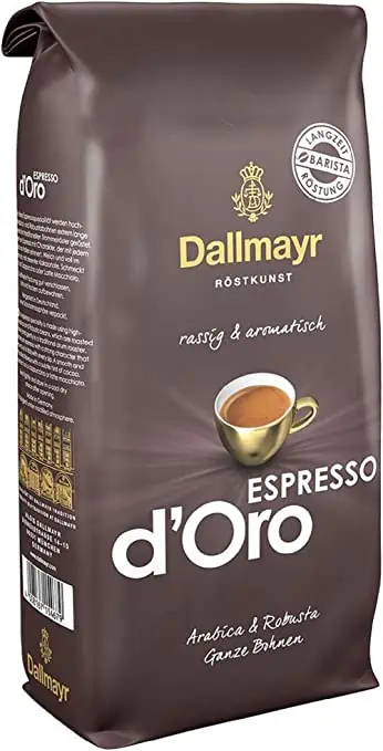 Dallmayr Kaffee Espresso d’Oro Kaffeebohne 1kg für 9,99 € inkl. Prime-Versand