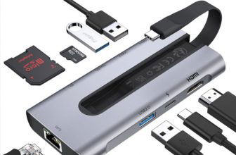 ESR in Portable Hub USB C Docking Station mit Ethernet K Hz HDMI W PD USB Ports USB Port SD microSD