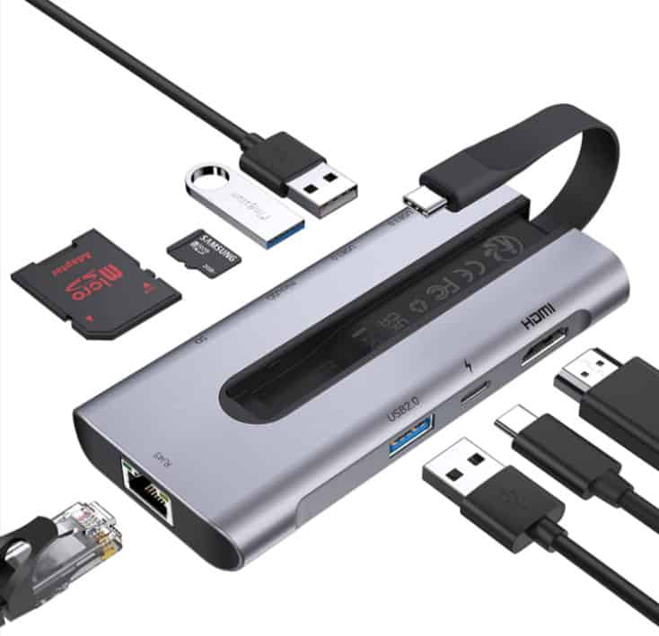 Esr In Portable Hub Usb C Docking Station Mit Ethernet K Hz Hdmi W Pd Usb Ports Usb Port Sd Microsd