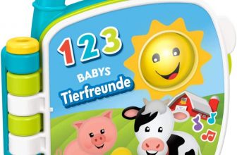 Fisher Price GFP Tierfreunde Liederbuch (mit Liedern und Geräuschen, zum Tiere und Zahlen kennen lernen, deutschsprachig)