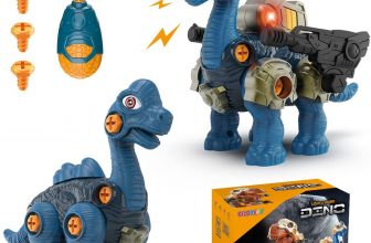 GILOBABY Brachiosaurus Dinosaurier Spielzeug in DIY Montage Dino Spielzeug mit Schraubendreher
