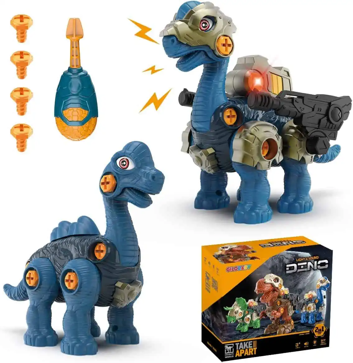 GILOBABY Brachiosaurus Dinosaurier Spielzeug – 2 in 1 DIY Montage Dino Spielzeug mit Schraubendreher für 12,79 € inkl. Prime-Versand (statt 15,99 €)