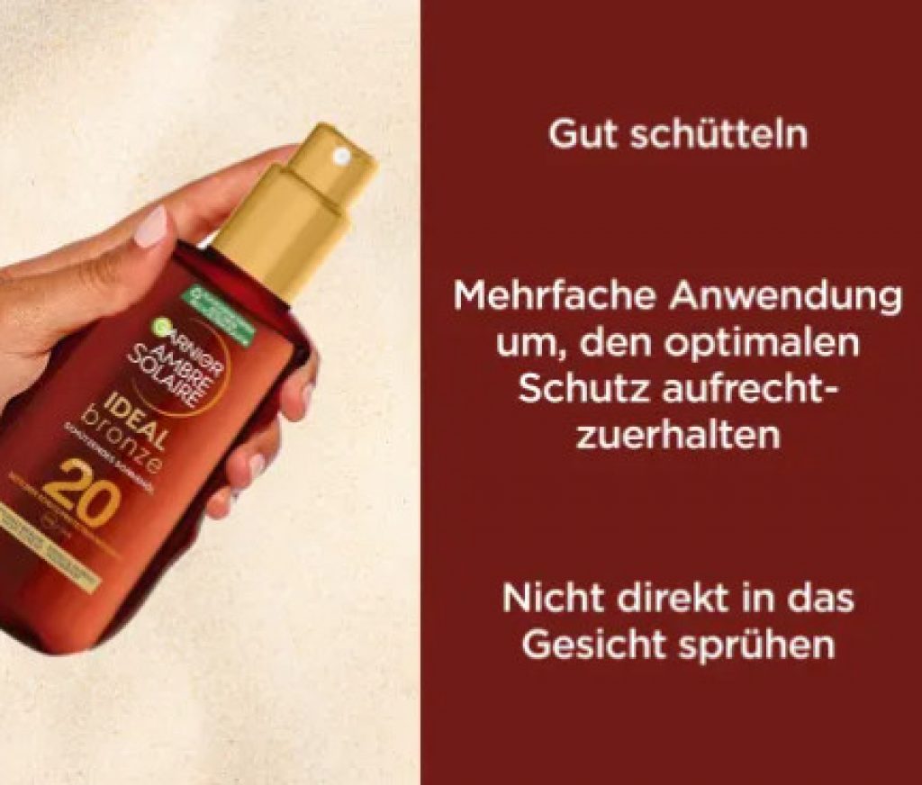 Garnier Ambre Solaire Sonnenöl Spray Ideal Bronze Lsf Ml Dauerhaft Günstig Online Kaufen Dm De