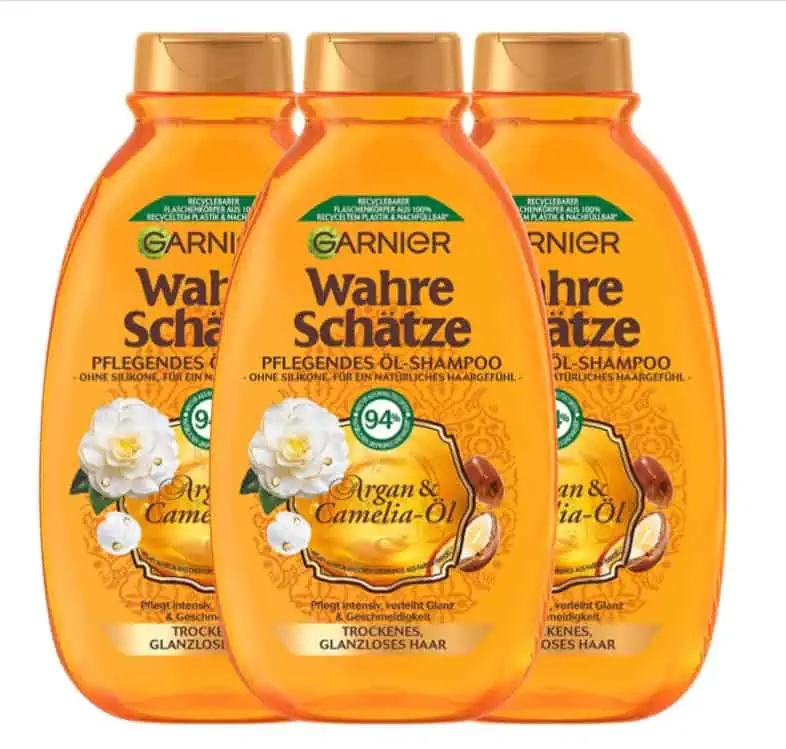 Garnier Wahre Schätze Pflegendes Öl-Shampoo Argan- & Camelia-Öl 3 x 250 ml ab 3,66 € inkl. Prime-Versand