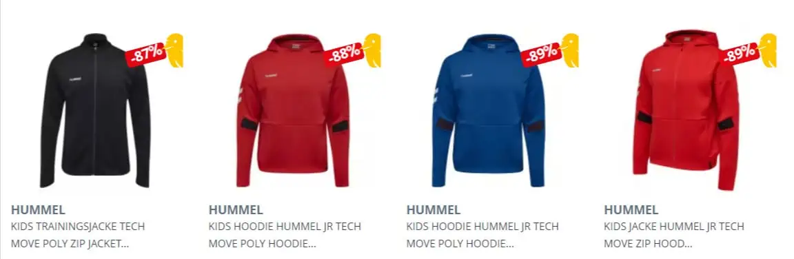 Hummel Tech Move  Poly Zip Kinder Trainingsjacke oder Hoodie (Gr. 116 bis 164) ab 6,21 € zzgl. 4,99 € Versand