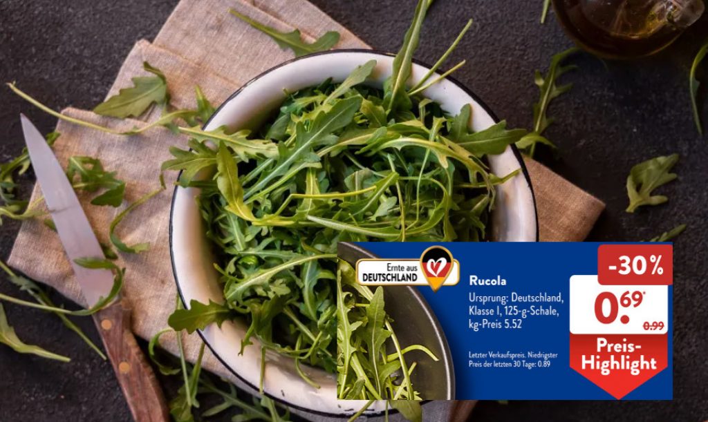 Jetzt Mit Cashback Geld Sparen 🏷️Frischer Rucola Mit € Marktguru