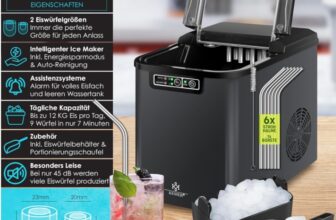 KESSER®-Eiswürfelbereiter-Eiswürfelmaschine-Edelstahl-Ice-Maker-12-kg-24-h-Zubereitung-in-7-min-2-2-Liter-Wassertank