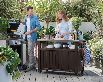 Keter Outdoor Küche & Servierwagen Grillwagen Unity XL – Liter