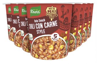 Knorr Taste the World Reis Snack Chili con Carne Style leckeres Reisgericht fertig in Minuten g