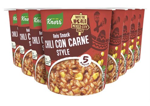 Knorr Taste the World Reis Snack Chili con Carne Style leckeres Reisgericht fertig in Minuten g