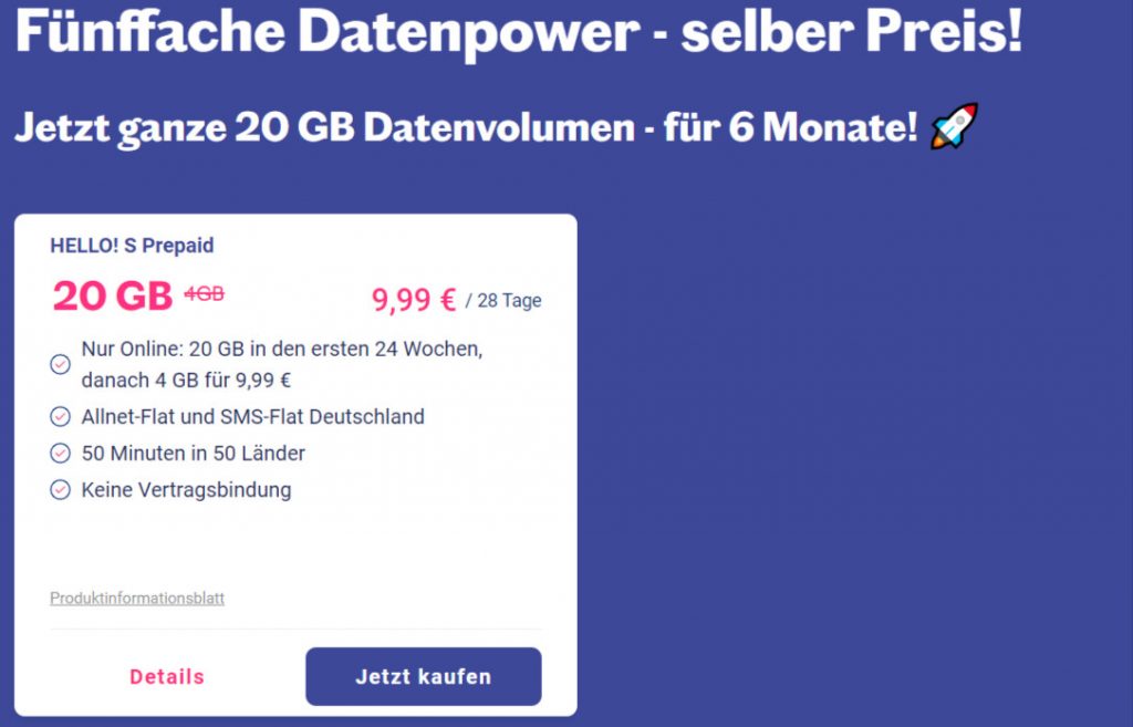 Lebara Neukunden Hello! S Prepaid Mit 20 Gb