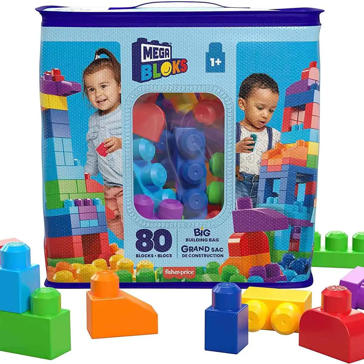MEGA Bloks DCH63 – Bausteinebeutel – groß (80-teilig) für 16,30 € inkl. Prime-Versand (statt 20,23 €)