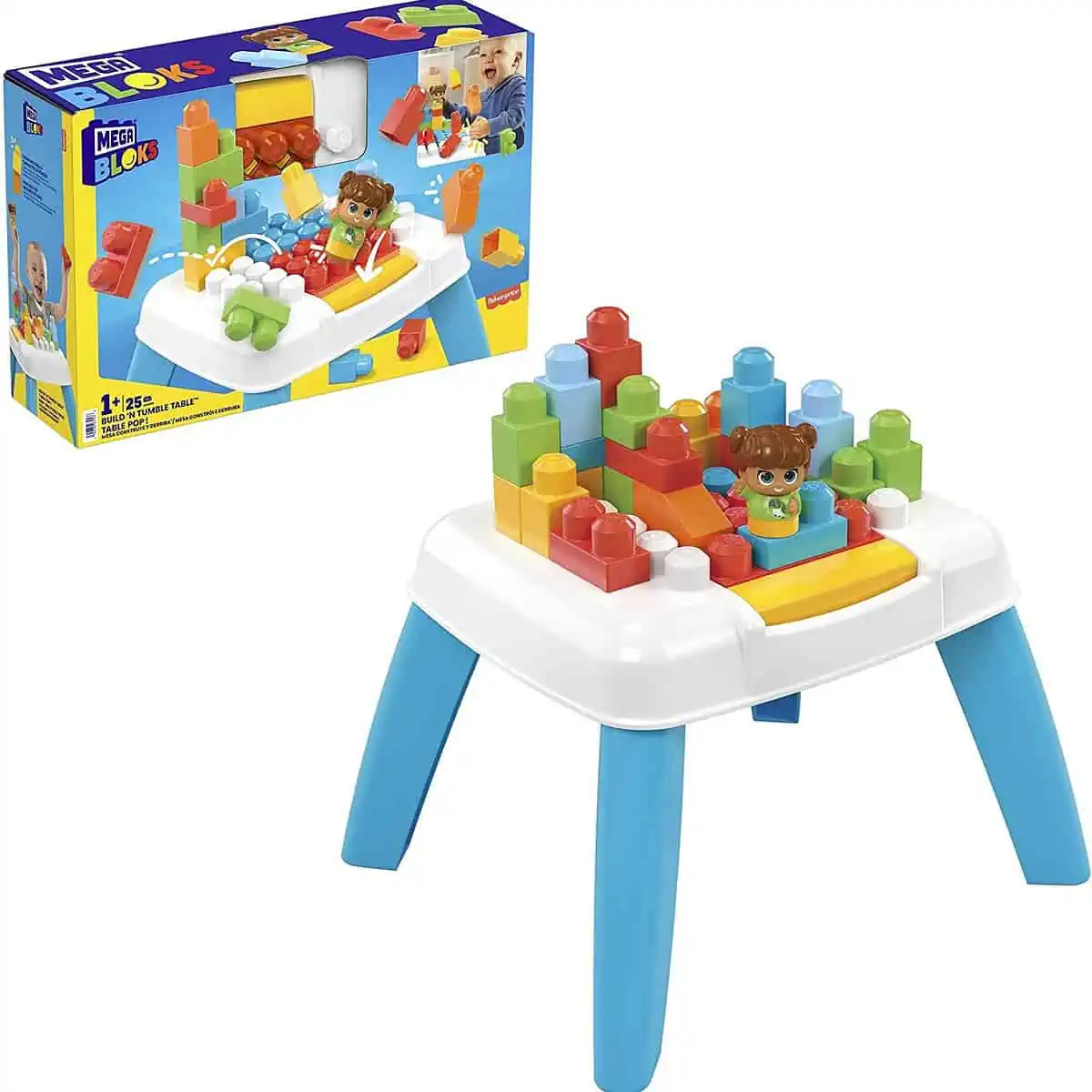 MEGA HHM99 – MEGA Bloks Bauset Bau- und Purzeltisch mit 2 Purzelfunktionen für 18,99 € inkl. Prime-Versand (statt 27,98 €)