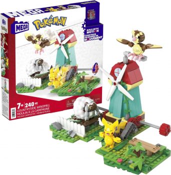 MEGA POKÉMON Windmühlen Farm teiliges Bauset mit Bewegungsstein und Pikachu , Taubsi und Wolly Actionfiguren