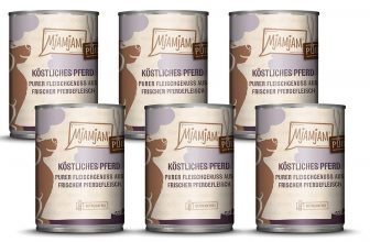 MjAMjAM Premium Nassfutter für Hunde purer Fleischgenuss köstliches Pferd pur, er Pack ( x