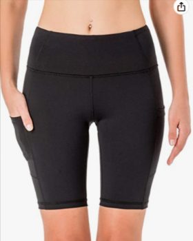 NAVISKIN Damen Laufshorts hautfreundliche Sportshorts Blickdicht