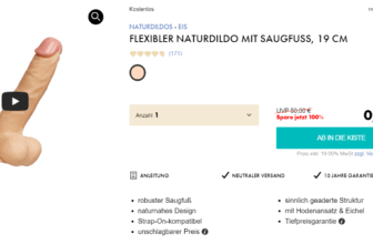 Naturdildo mit Saugfuss