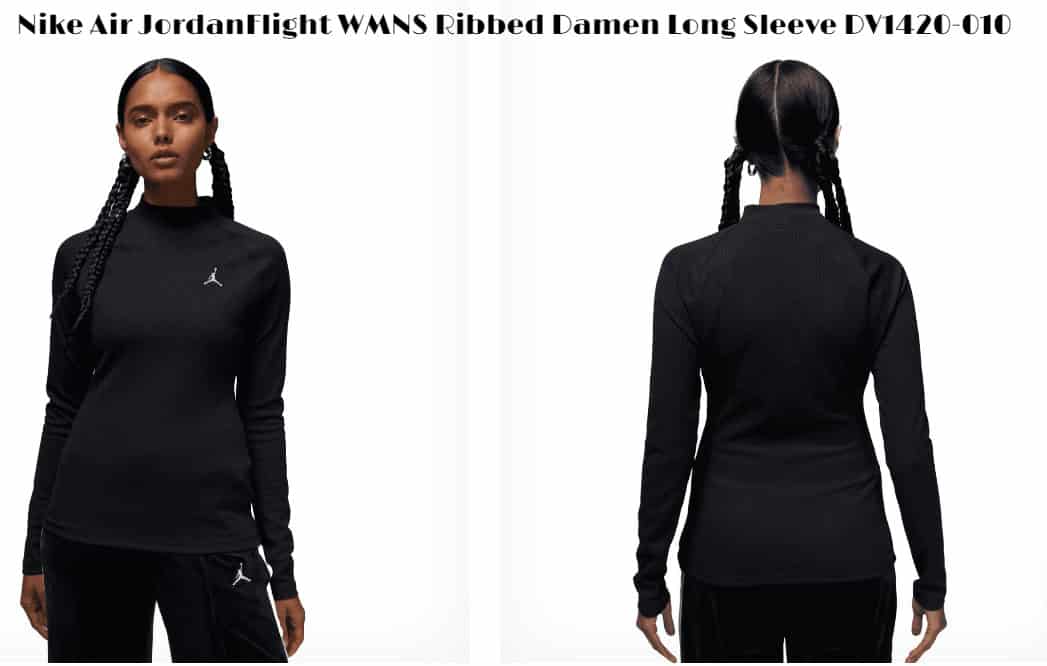 Nike Air Jordan Flight Wmns Ribbed Damen Long Sleeve Dv1420-010