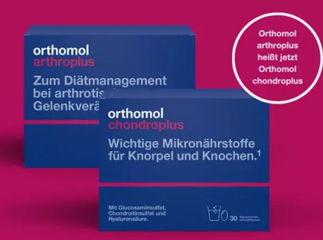 Orthomol chondroplus Produktprobe Gratisprobe kostenlos anfordern