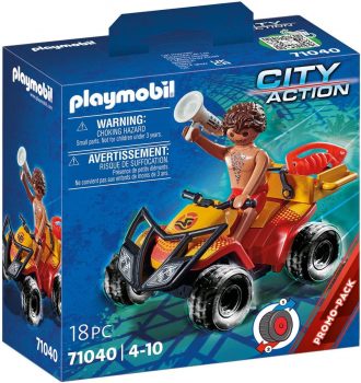 PLAYMOBIL City Action Rettungsschwimmer Quad mit Rückziehmotor