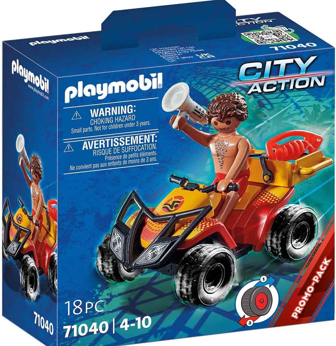 Playmobil City Action Rettungsschwimmer Quad Mit Rückziehmotor