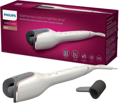 Philips StyleCare Prestige Automatischer Lockenstab mit Temperaturkontrolle und Ionisierungsfunktion (Modell BHB )