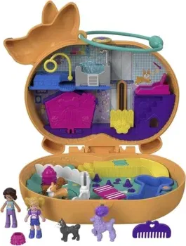 Polly Pocket GTN13- Corgi-Hundehotel Schatulle Im Haustierhotel-Design