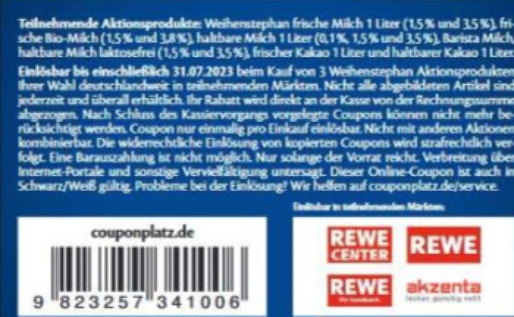 Rewe X Weihenstephan Haltbare Milch L Für Effektiv € Packung