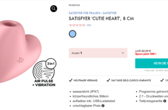 Satisfyer Cutie Heart Druckwellenvibrator mit Vibration