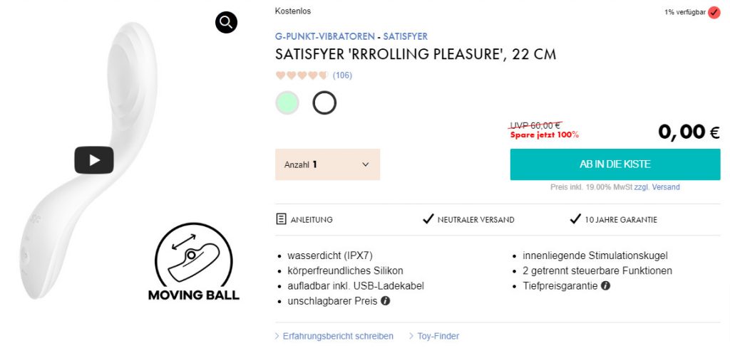 Satisfyer Rrrolling Pleasure G-Punkt-Vibrator