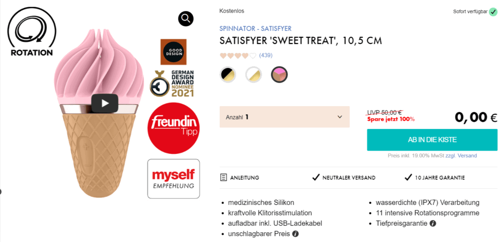 Satisfyer Sweet Treat Spinnator