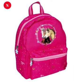 Spiegelburg Kindergartentasche Kindergartenrucksack Pferdefreunde pink Glitzer