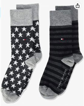 Tommy Hilfiger Unisex Kinder Tommy Hilfiger Stars And Stripes Kid's ( Pack) Socks, Schwarz, E