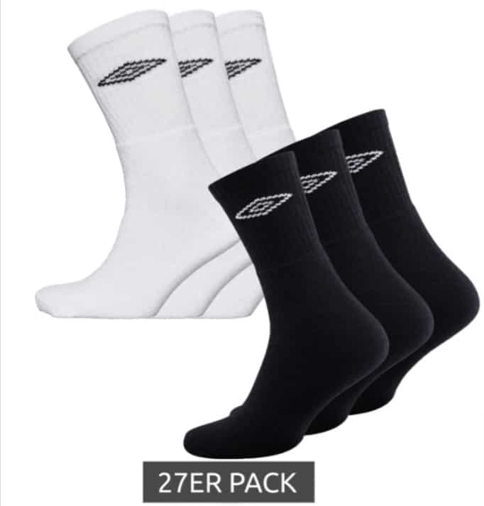 Umbro 27 Paar Strapazierfähige Sportsocken