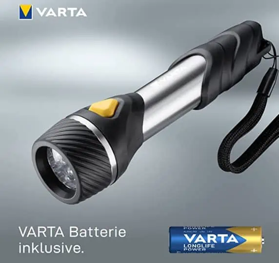 VARTA Taschenlampe mit 5 LEDs inkl. 1x AA Batterien, Day Light Multi LED F10
