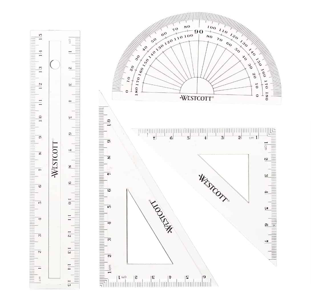 Westcott E Mathe Set, Teilig, Kunststoff Transparent Amazon.de Bürobedarf &Amp; Schreibwar