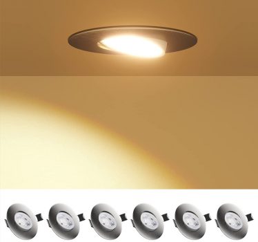 addlon er Set LED Einbaustrahler Dimmbar °Schwenkbar LED Spot V Dimmbar Einbauspots IP Bad Einbauleuchten W lm