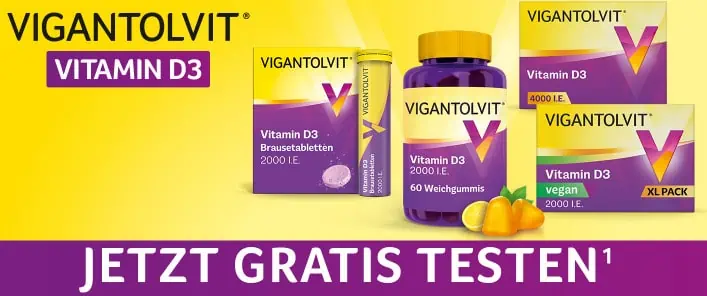 Gratis Testen: Vigantolvit [Brausetabletten, Weichgummi, Vegan]