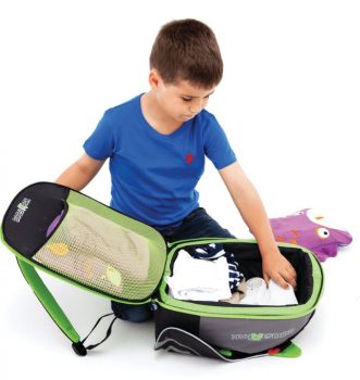 trunki BoostApak Schwarz mit Grün in der Praxis