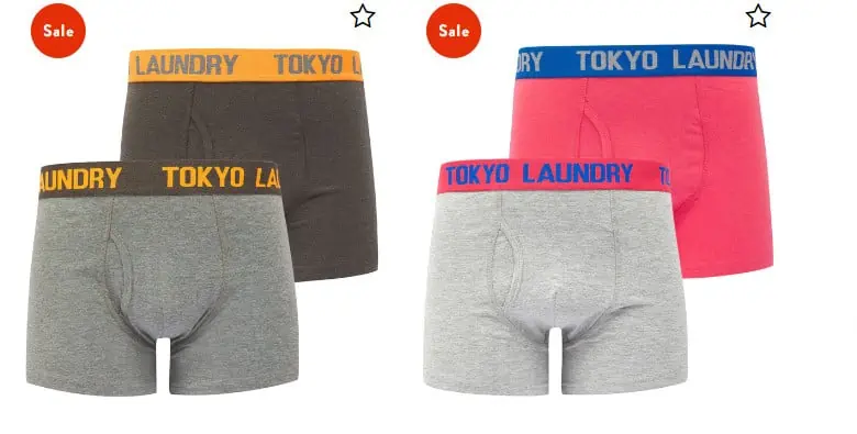 10 Tokyo Laundry Herren Boxershorts (5x 2 Stück in versch. Farben) für 34,67 € inkl. Versand