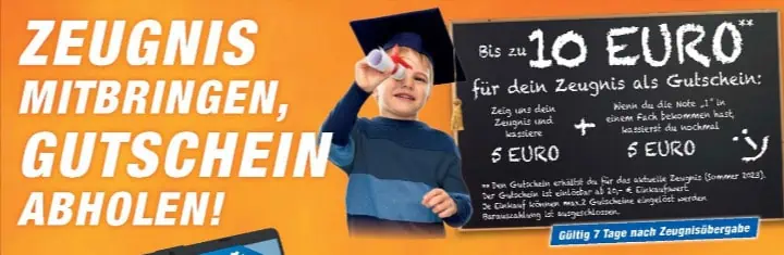 Expert Zeugnisaktion 2023: 10€ Gutschein bei ausgewählten expert-Märkten