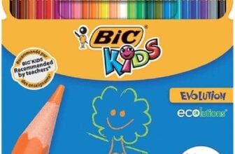 Stück BIC Kids Buntstifte ECOlutions Evolution, zum Malen in Farben (im Karton Etui, ab Jahre, Bruchsichere Mine & ohne Holz)