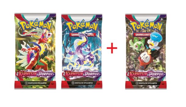 für Aktion Pokémon Sammelkarten Karmesin & Purpur Booster Pack