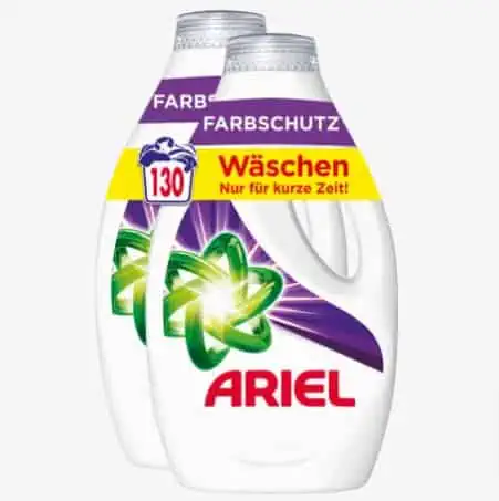 Ariel Waschmittel Flüssig, 130 Waschladungen für 19,99 € (Prime) statt 28,95 €