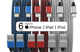 [Apple MFi Certified] iPhone Ladekabel, Stück M iPhone Lightning Kabel, Nylon Braided U