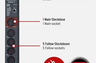 Brennenstuhl Secure Tec Steckdosenleiste Fach mit Überspannungsschutz und Main Follow Funktion Mehrfachsteckdose mit Schalter und m Kabel anthrazit Amazon de Baumarkt