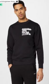 Calvin Klein Jeans Sweatshirt in Schwarz ABOUT YOU